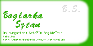 boglarka sztan business card